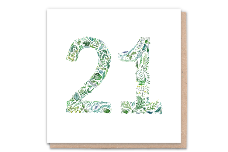 1 Tree Cards - Green 21