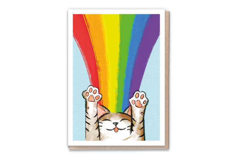 1 Tree Cards - Rainbow Cat