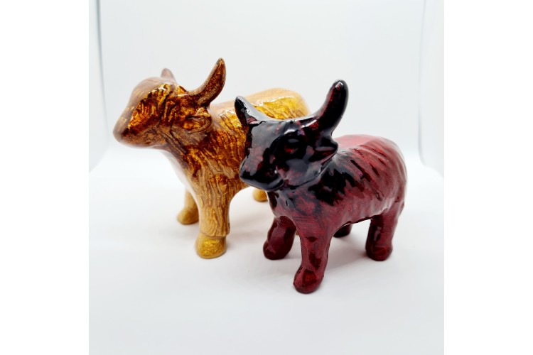Brushed Enamelled Highland Cow