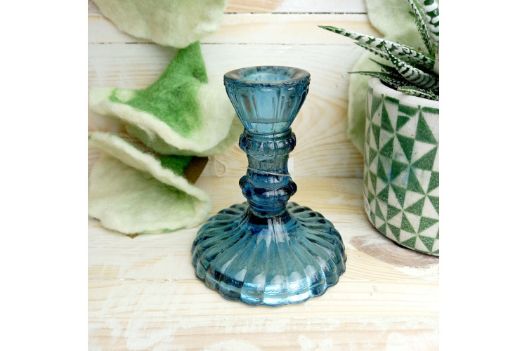 Casse Verde Leela Glass Candlestick Ink