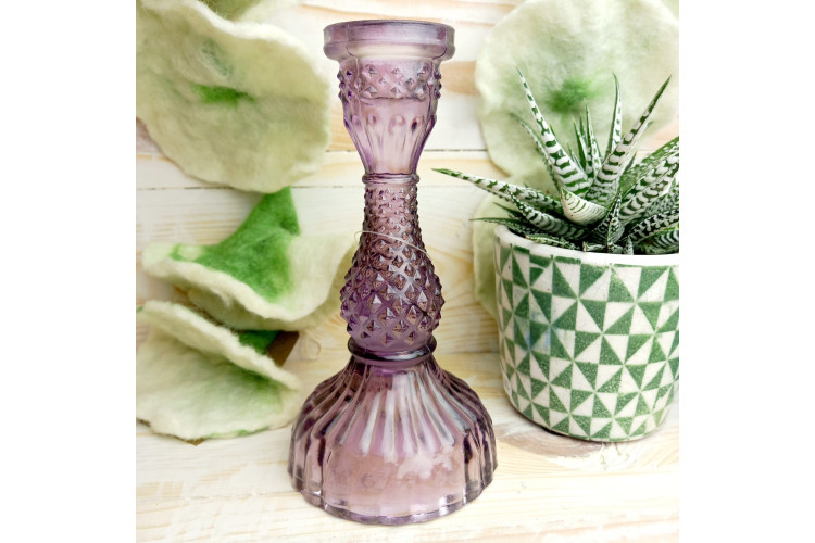 Casse Verde Tilda Glass Candlestick Heather