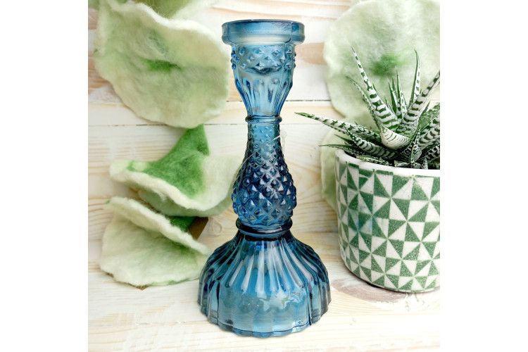 Casse Verde Tilda Glass Candlestick Ink