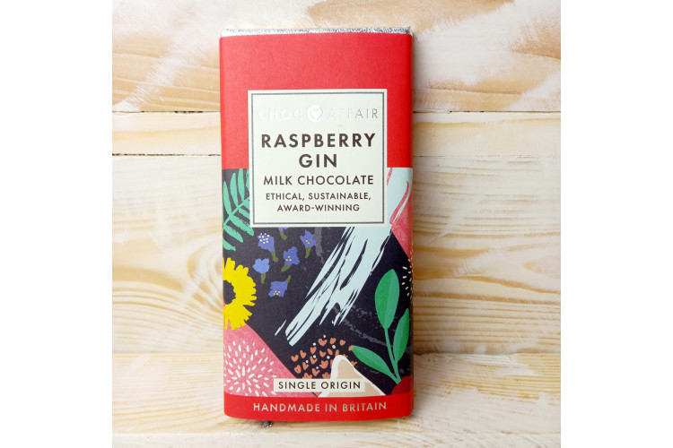 Milk Chocolate Bar - Raspberry Gin