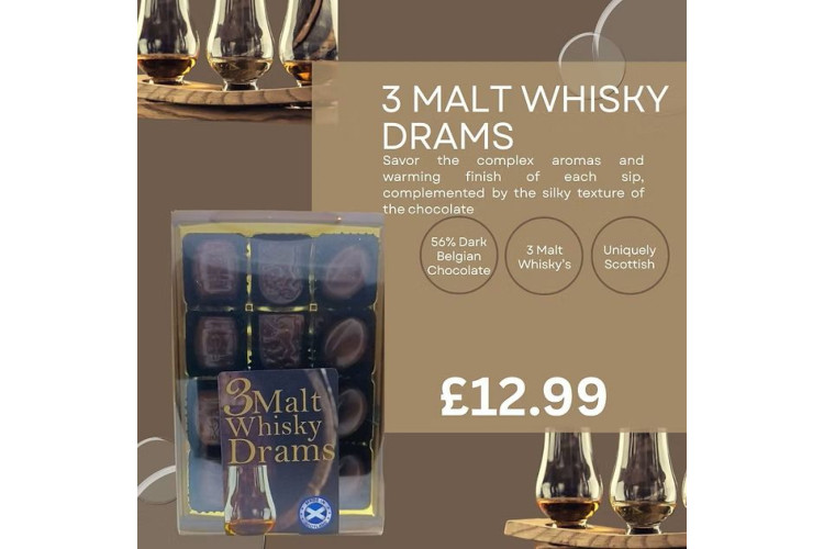 Dark 56% Belgian Chocolate 12 Malt Whisky Selection