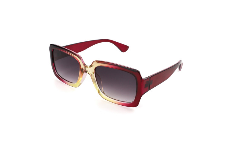 Deep Red And Lemon Ombre Frame Recycled Sunglasses made from recycled polycarbonate.
