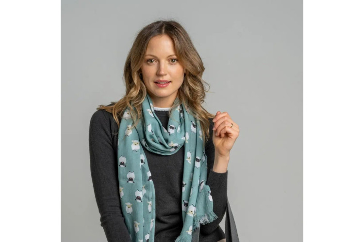 Earth Squared sheep scarf