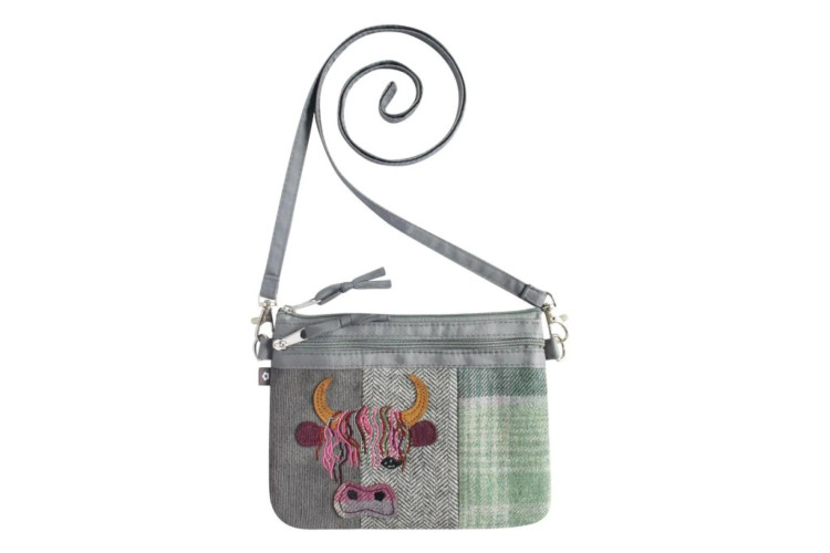 Earth Squared Applique Pouch Bag- Cow