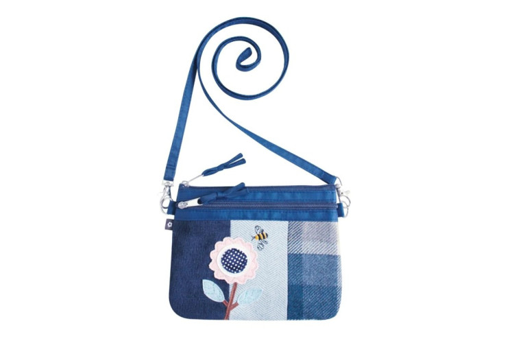 Earth Squared Applique Pouch Bag - Flower