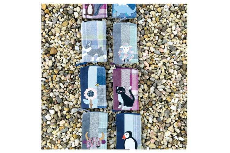 Earth Squared Tweed Applique Eyeglass Case