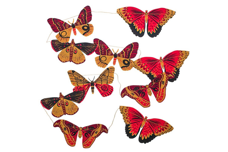 East End Press Colourful Butterflies garland
