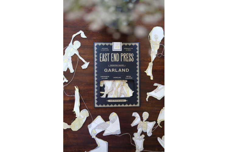 East End Press Dancing Skeleton Sewn Garland