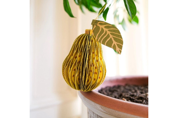East End Press Honeycomb Pear Ornament