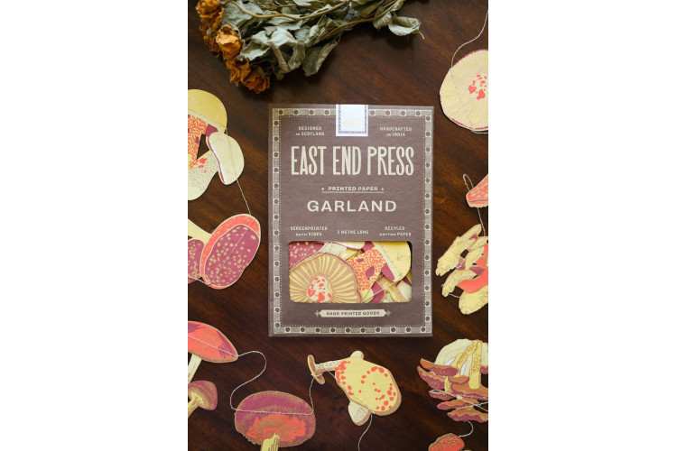 East End Press Mushroom Paper Garland