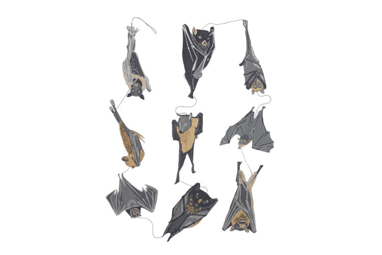 East End Press Vertical Hanging Bats Wall Hanging