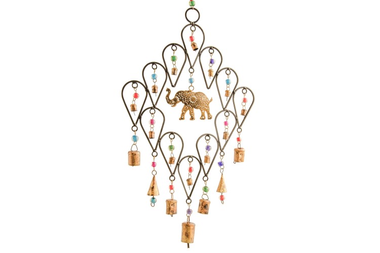 Elephant Windchime With Bells