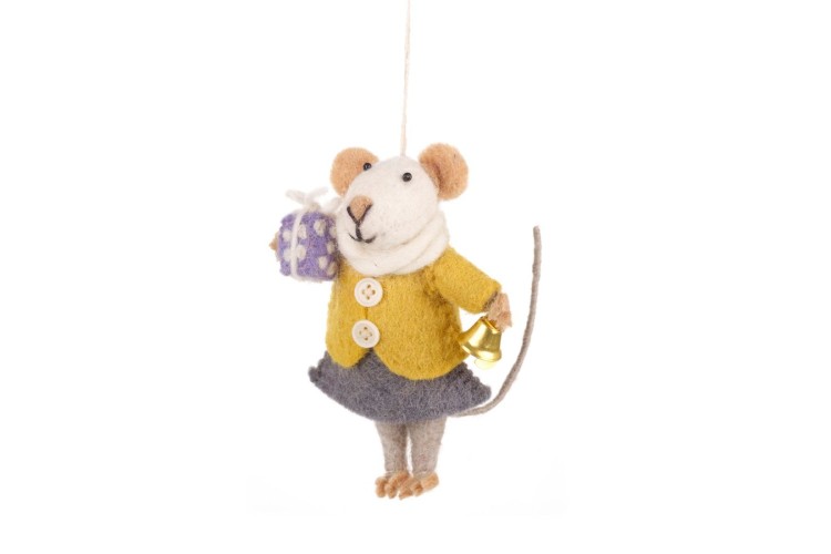Felt So Good  Agnes Mouse Hanging Decoration