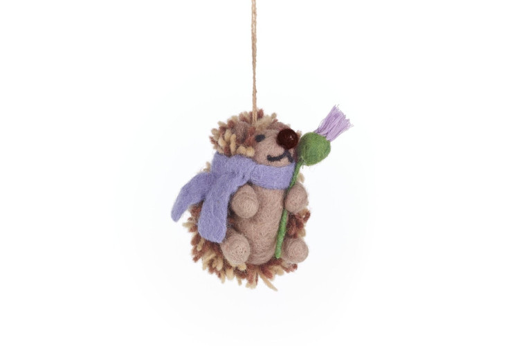 Felt so Good Hedgehog & Thistle Felt Decoration