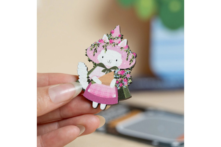 Flower Witch Pin By Dapple & Dot