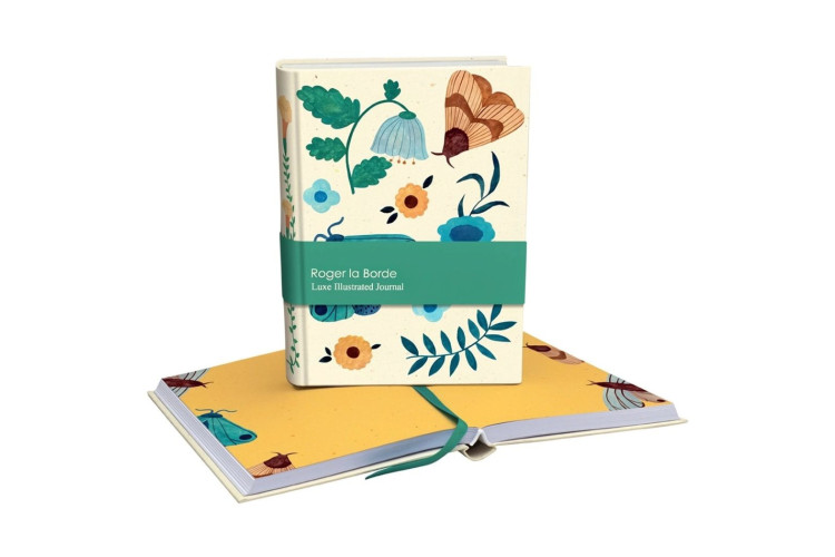 Flutter & Bloom Unlined Illustrated A6 Journal