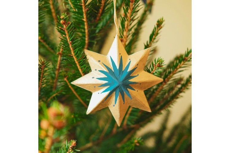 Golden Star Screen-Printed Board Decoration