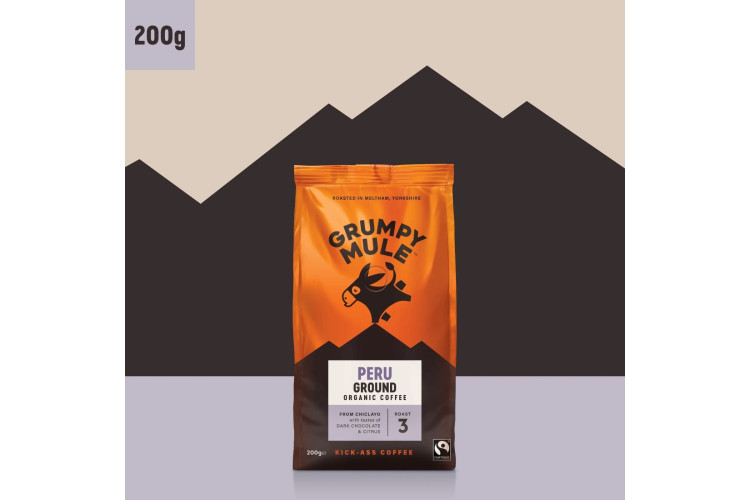 Grumpy Mule Peru Ground Organic Coffee 200g