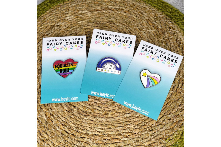 Hand Over Your Cakes Enamel Pin Badges