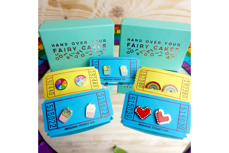 Hand Over Your Fairy Cakes Enamel Studs