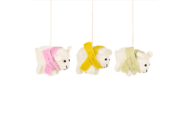 Handmade Cosy Lamb Needle Felt Easter Decoration
