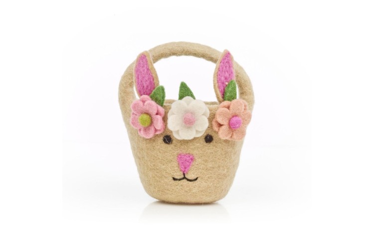 Handmade Felt Eggcellent Easter Bunny Bucket