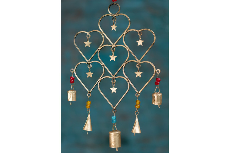 Iron Heart Decoration With Stars & Bells