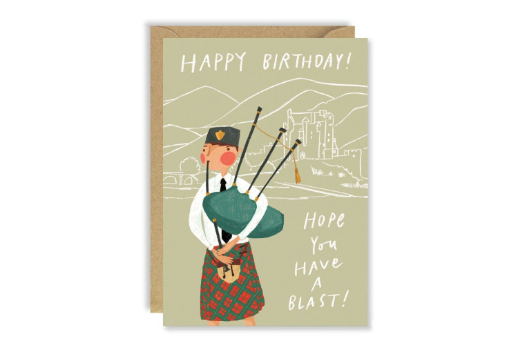 Bagpipe Birthday Card
