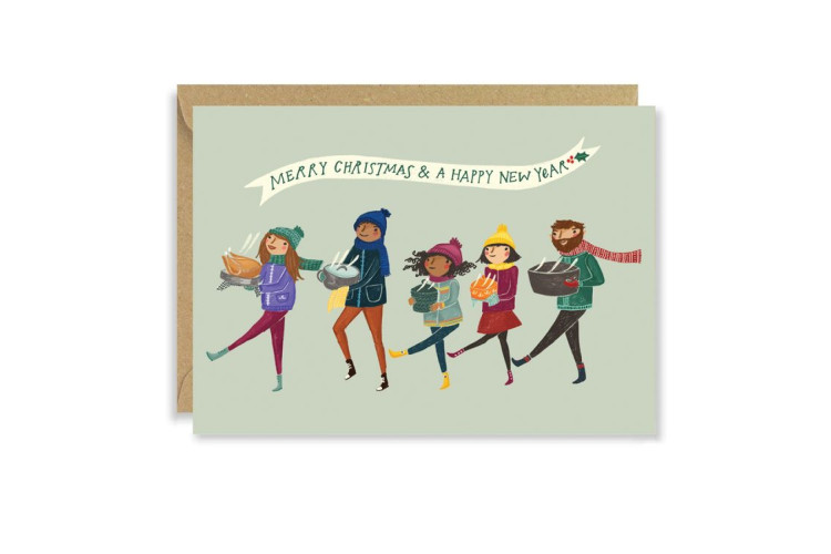 Christmas Dinner Walk Card