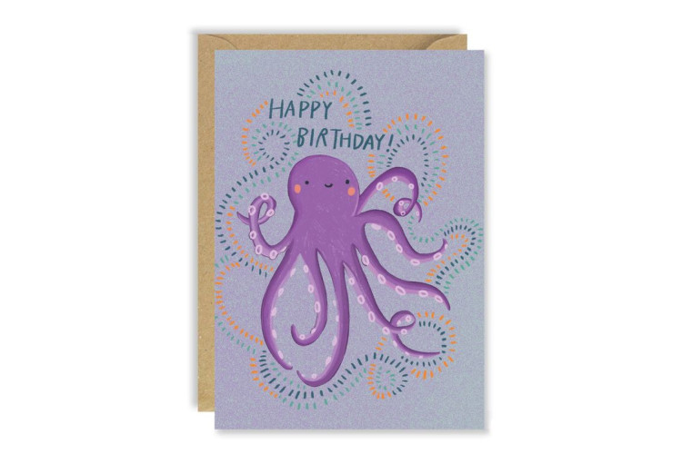 Octopus Birthday Card