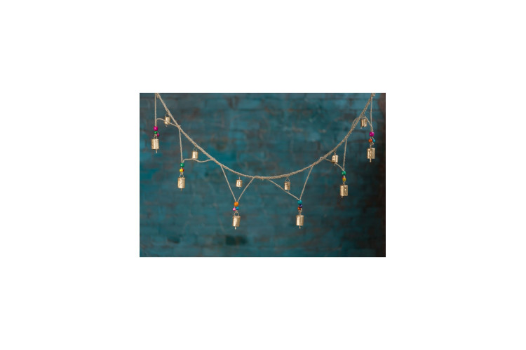 Jute Garland String With Bells & Beads