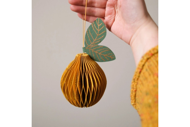 Lemon Honeycomb Paper Ornament