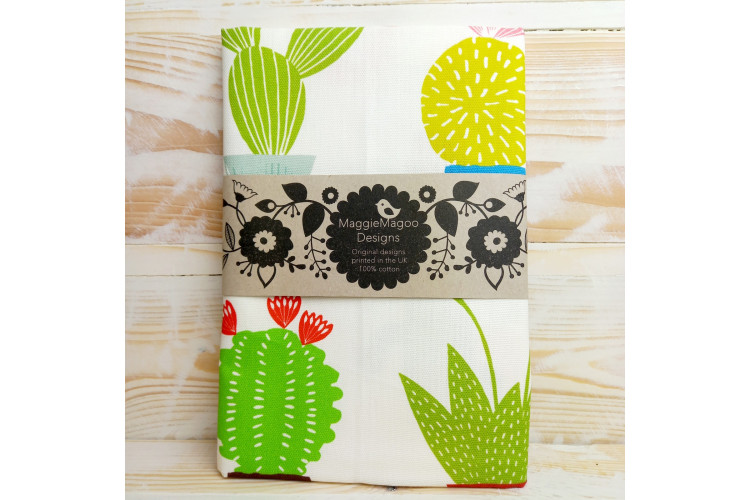 Maggie Maggo Tea Towel Cacti on white
