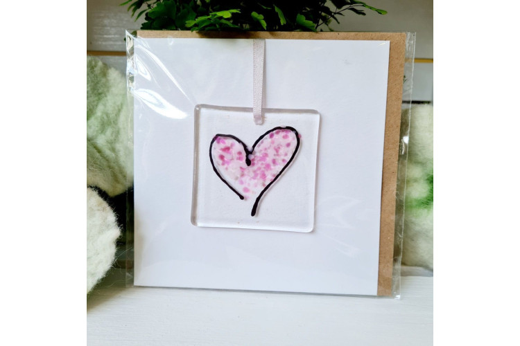 Marc Peters Glass Heart Card
