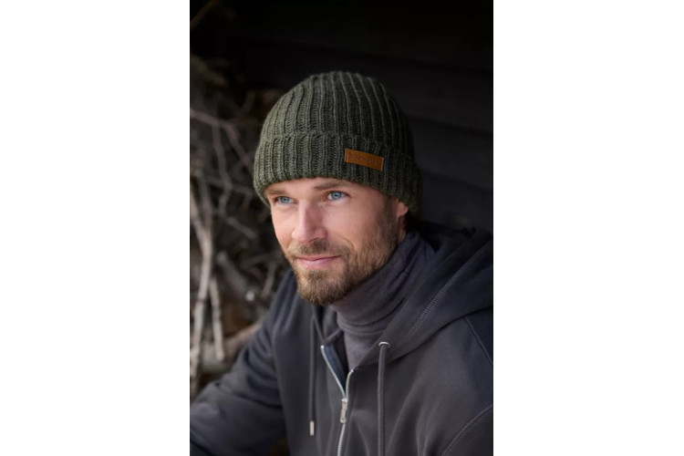 Merino Fishermans Beanie-Moss
