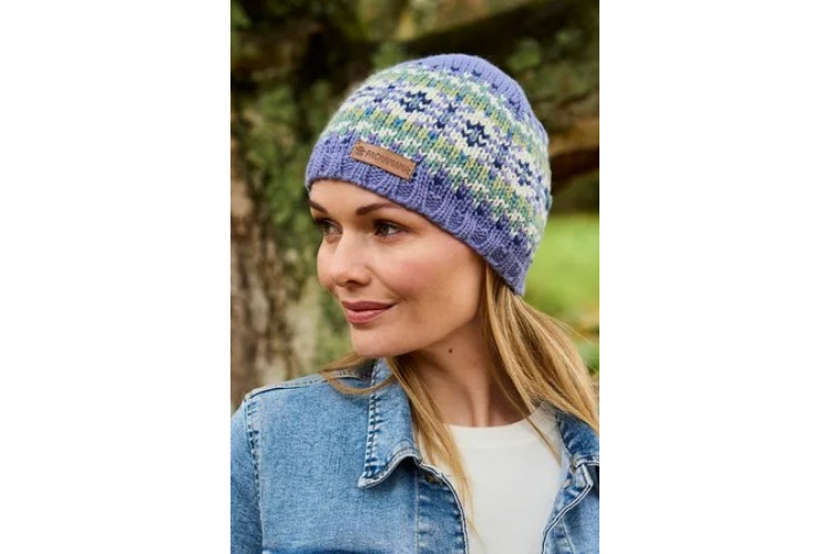 Merino Iona Beanie- Bluebell