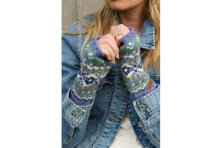 Merino Iona Handwarmer- Bluebell