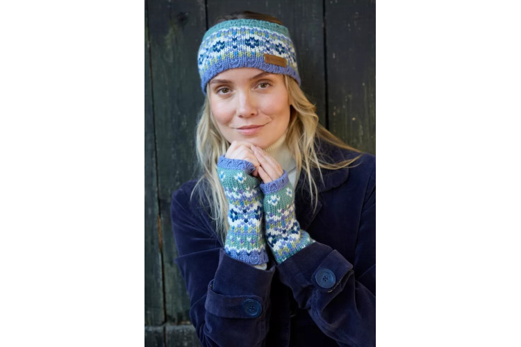 Merino Iona headband- Bluebell