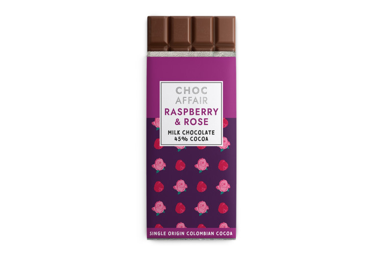 Milk Chocolate Bar - Raspberry & Rose