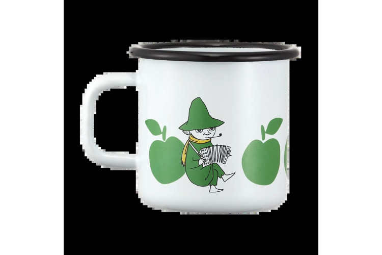 Moomin Enamel Mug, Snorkmaiden with green apples 0.37L