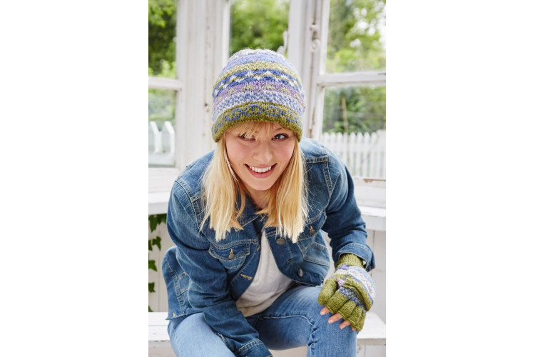 Pachamama Classic Fairisle Beanie (Olive)