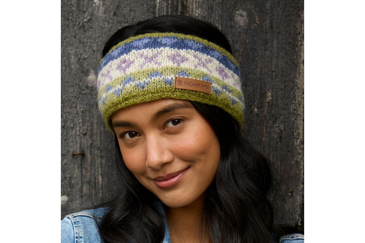 Pachamama Classic Fairisle Headband (Olive)