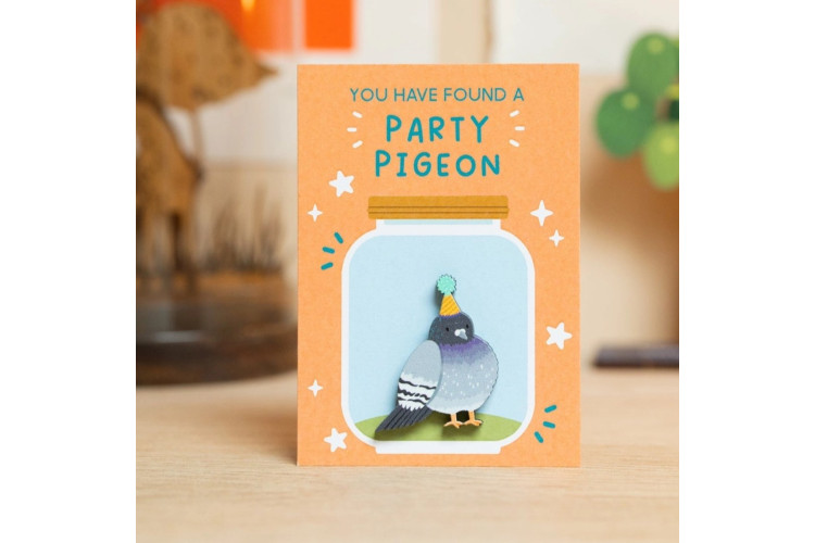 Party Pigeon Pin Badge