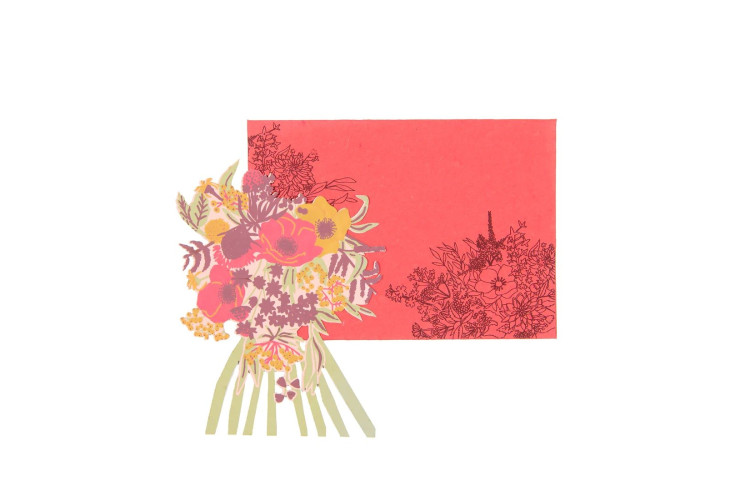 East End Press Pink Peonie Greetings Card