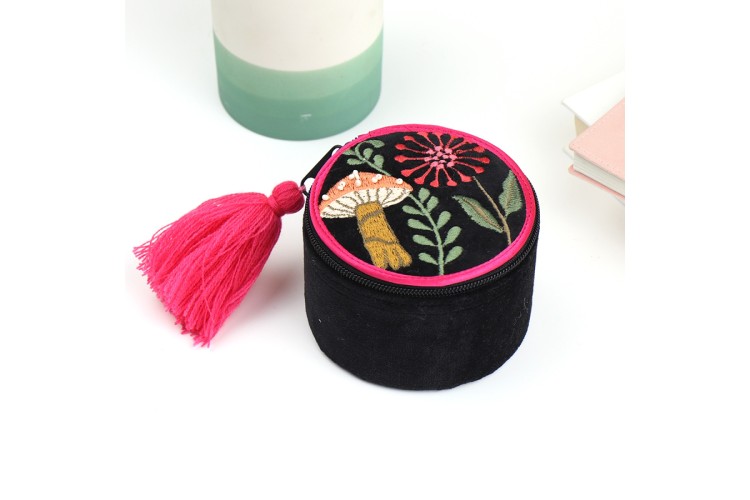 Black Velvet Midnight Scene Trinket Box