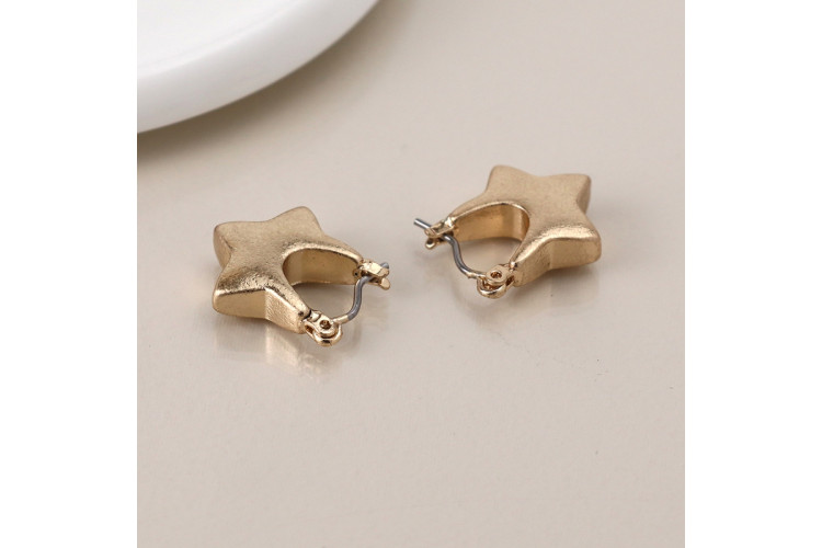 POM Golden Worn Star Earrings