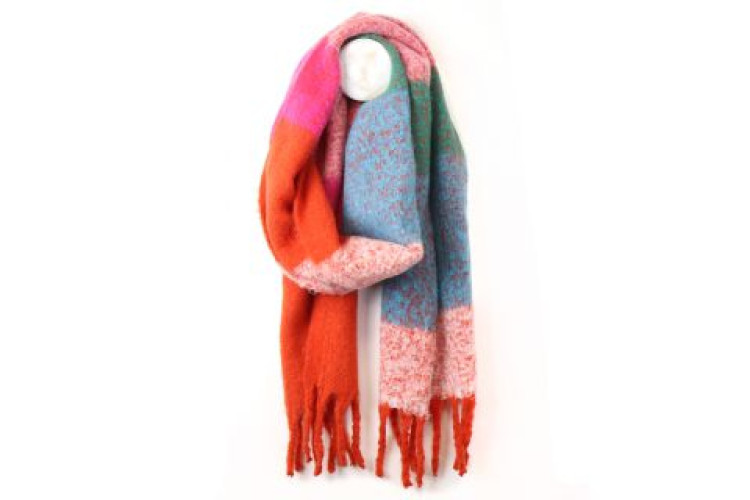 POM Recycled polyester Mix Check Scarf